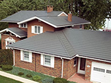 houses with metal shingles|metal roofing panels that look like shingles.